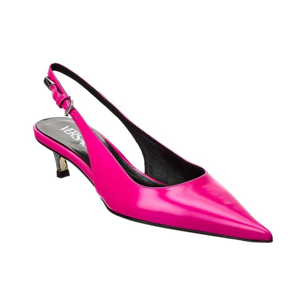Versace Pin-Point Leather Pump, Pink